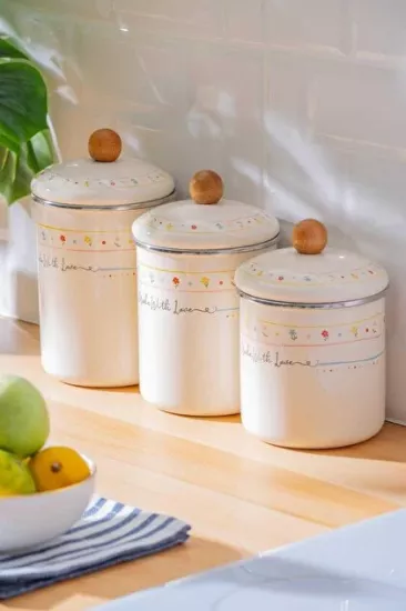 Acar Made With Love Emaye 3’lü Kavanoz Takımı