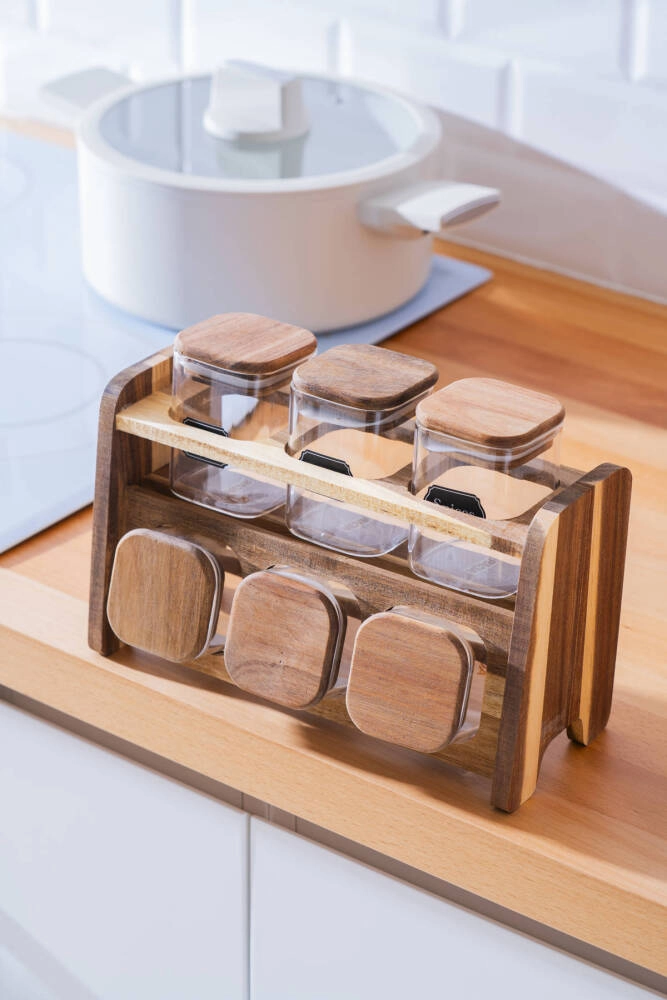 Acar Calix 6’lı  Standlı Baharatlık Takımı